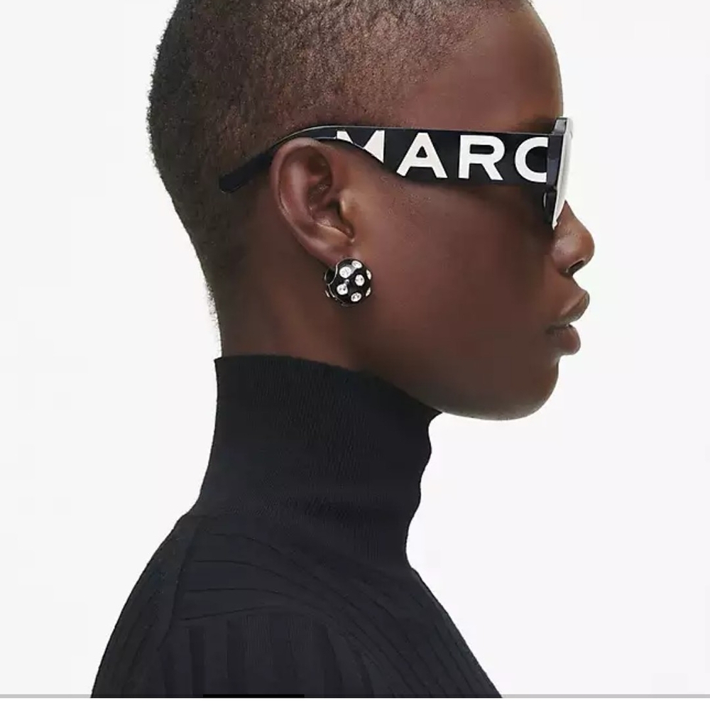 Marc Jacobs Rectangular Sunglasses with Yellow Ca… - image 7